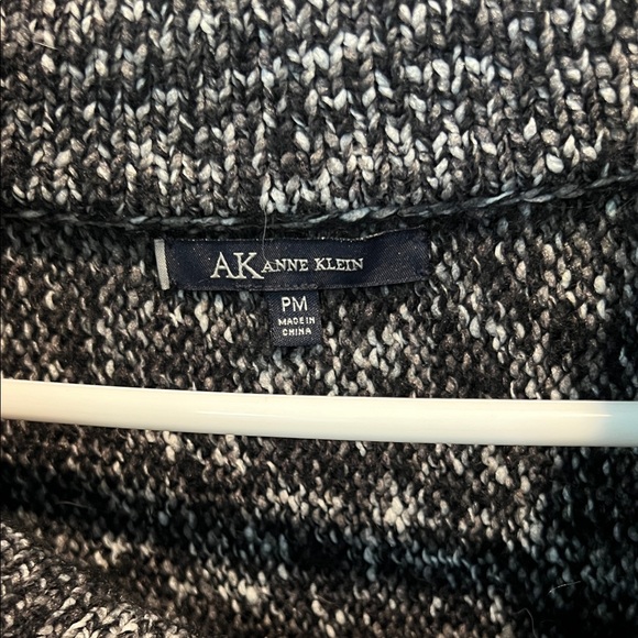 Anne Klein Black and White Cowl Neck Sweater - Picture 2 of 6